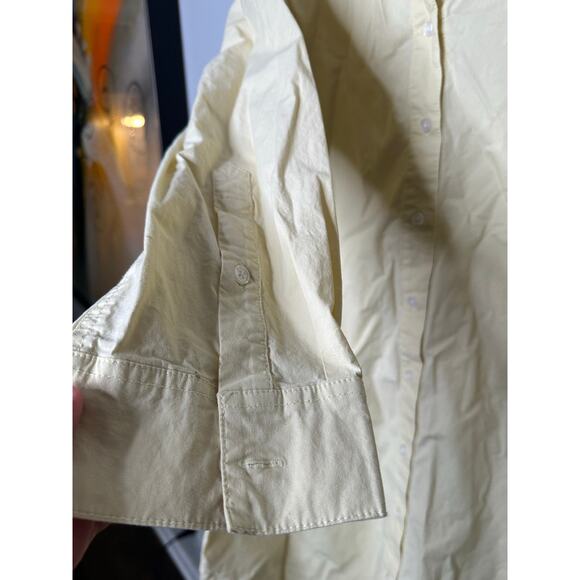 SAUNDERS x RTR Butter Yellow Collared Neck Oversized Button Up Dress Size 10 - Picture 10 of 16